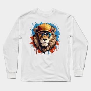 Nonchalant Gangster Lion Long Sleeve T-Shirt